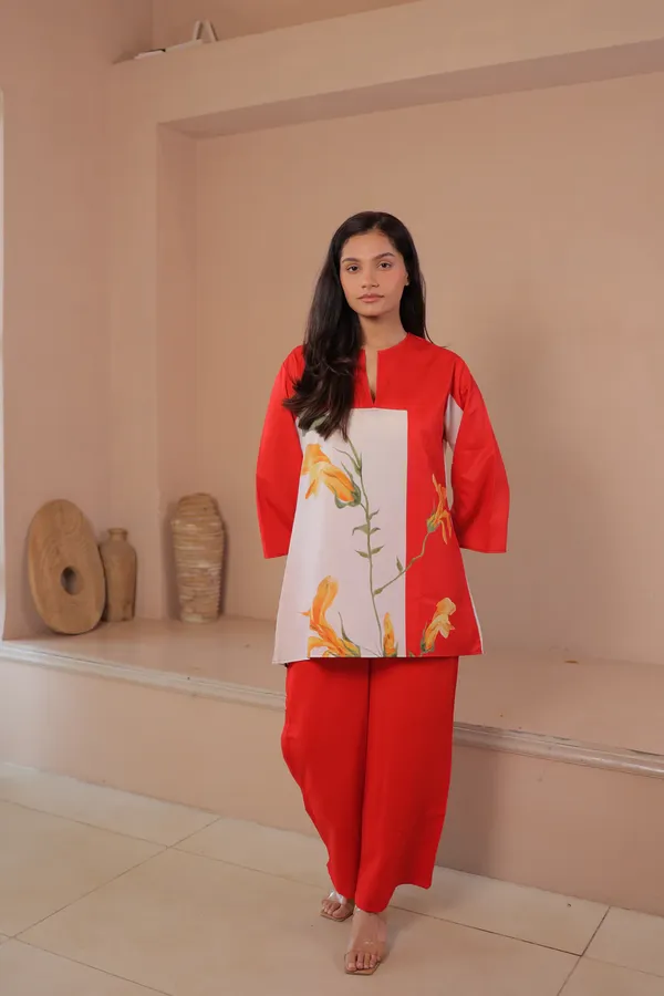 Red_Floral_Print_Cotton_Kurta_Palazzo_Set_For_Women