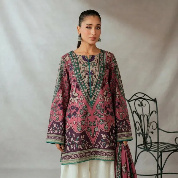 Pink_Linen_Straight_Floral_Embroidered_Kurti_For_Women