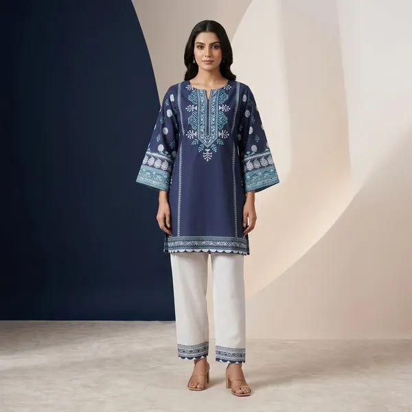 Navy_Blue_Korean_Bsy_Straight_Kurta_Set_For_Women