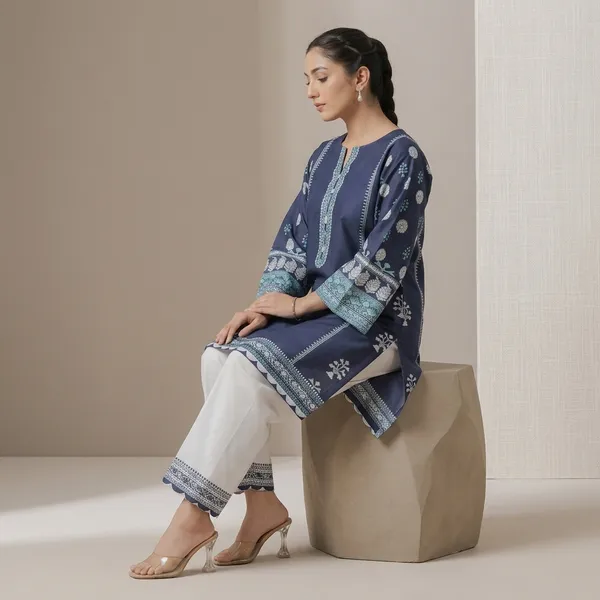 Navy_Blue_Korean_Bsy_Straight_Kurta_Set_For_Women