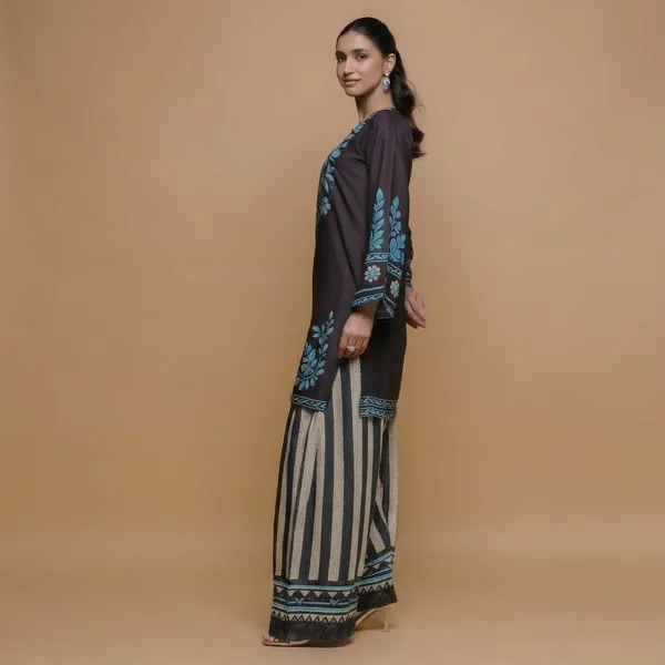 Navy_Blue_Korean_Bsy_Embroidered_Tunic_Palazzo_Set_For_Women
