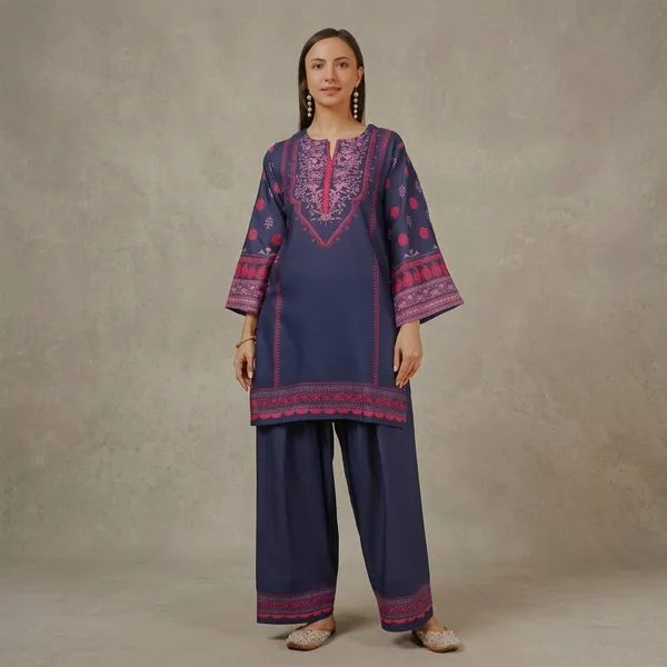 Navy_Blue_Korean_Bsy_Straight_Embroidered_Kurta_Palazzo_Set_For_Women