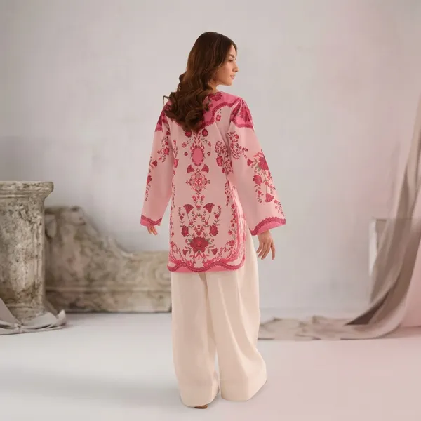 Pink_Linen_Straight_Floral_Embroidered_Short_Kurta_For_Women