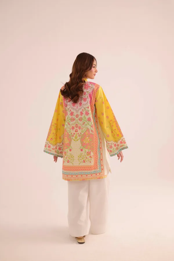 Yellow_Floral_Print_Cotton_Kurta_For_Women