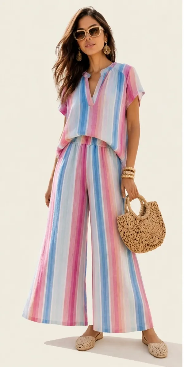 Pink_And_Blue_Linen_Relaxed_Striped_Co-Ord_Set_For_Women
