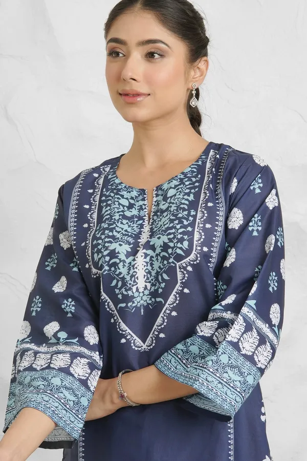 Navy_Blue_Korean_Bsy_Straight_Kurta_Set_For_Women