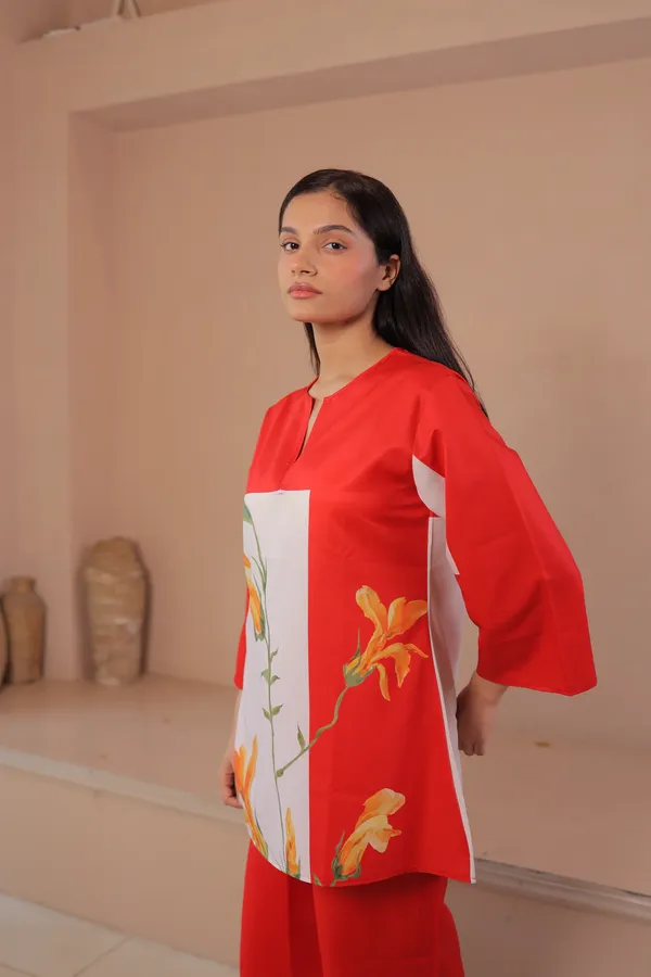 Red_Floral_Print_Cotton_Kurta_Palazzo_Set_For_Women