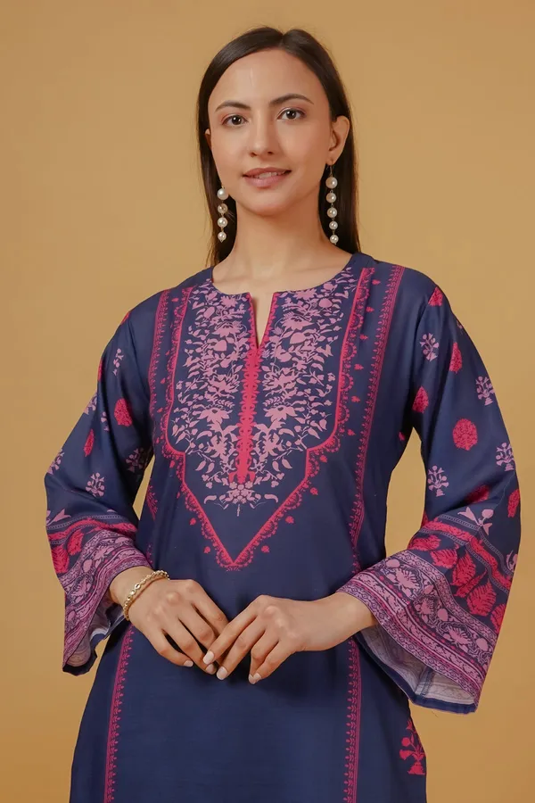 Navy_Blue_Korean_Bsy_Straight_Embroidered_Kurta_Palazzo_Set_For_Women