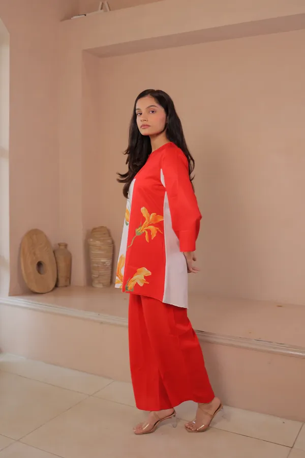 Red_Floral_Print_Cotton_Kurta_Palazzo_Set_For_Women