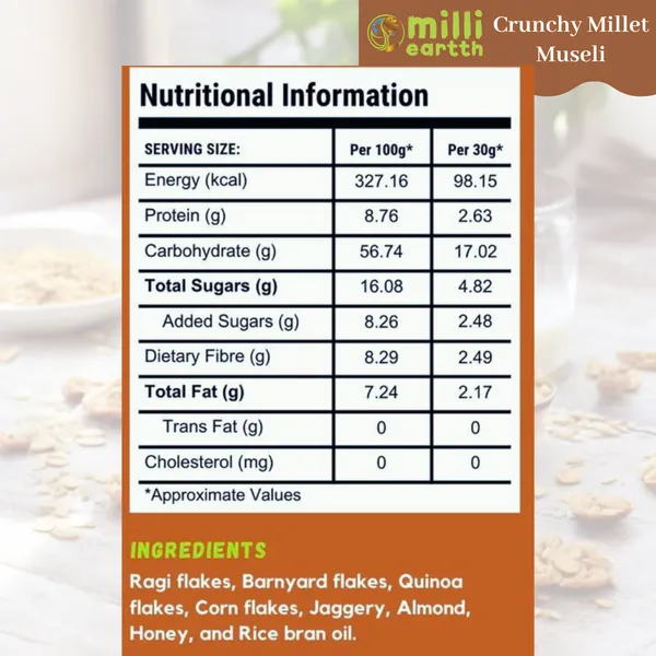 Milliearth_Millet_Muesli_With_Almond_&_Honey_|_Preservative-Free_&_Gluten-Free_|_High_Protein,_Fiber-Rich_Breakfast_|_No_Refined_Sugar_|_No_Palm_Oil_|_Enriched_With_Ragi,_Quinoa,_Barnyard_&_Almonds_|_350G