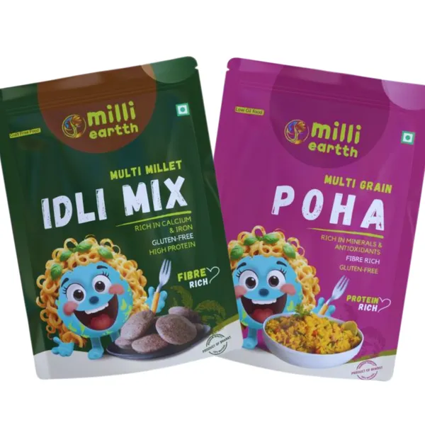 Milli_Eartth_Gluten-Free_Multi-Grain_Poha_300G_And_Multi_Millet_Idli_Mix_300G_–_High_Protein,_Fiber-Rich,_Low_Glycemic_Breakfast_–_Wholesome_Millet-Based_Instant_Mix_Combo