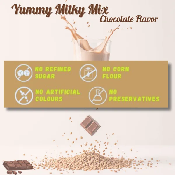 Milli_Eartth_Yummy_Milky_Mix_–_Chocolate_Flavour_|_With_Ragi,_Jowar_&_Barnyard_Millet_|_High_Calcium_&_Protein_|_No_Corn_Flour,_No_Artificial_Colours_Or_Preservatives_|_Nutri_Milk_Additive_For_All_Ages_|_300G