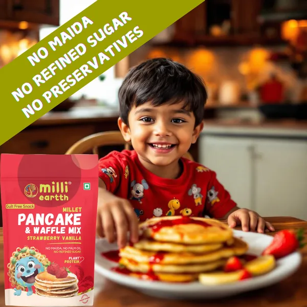 Milli_Eartth_Millet_Pancake_&_Waffle_Mix,_Strawberry_Vanilla_(150G_X_2)_|_No_Maida,_Jaggery_Sweetened_Healthy_Breakfast_|_Ragi,_Jowar,_Barnyard_Millet_Mix_|_Gluten-Free_Alternative_|_Great_For_Kids_Pack_Of_2
