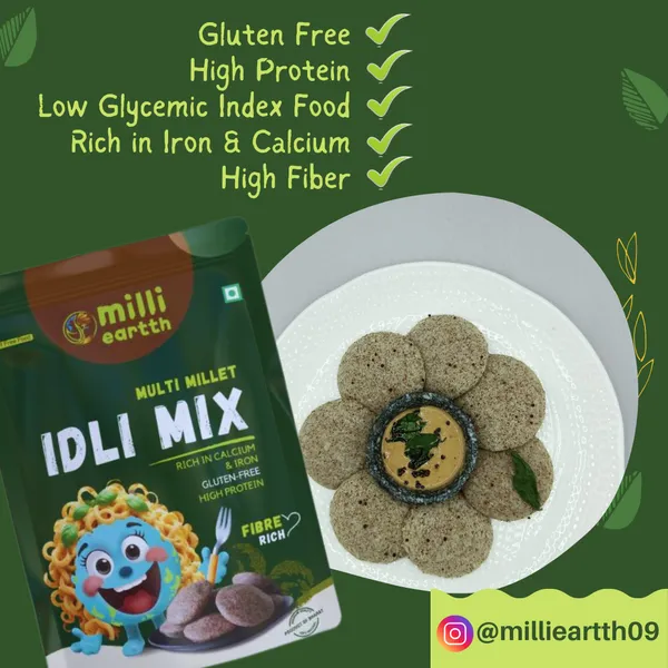 Milli_Eartth_Gluten-Free_Multi-Grain_Poha_300G_And_Multi_Millet_Idli_Mix_300G_–_High_Protein,_Fiber-Rich,_Low_Glycemic_Breakfast_–_Wholesome_Millet-Based_Instant_Mix_Combo