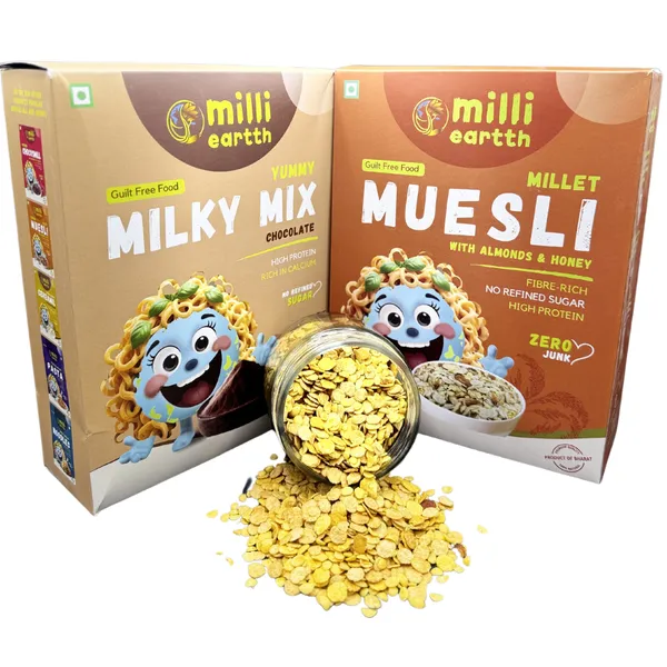Milli_Eartth_Power_Breakfast_Duo_–_Yummy_Milky_Mix_&_Millet_Muesli_With_Almond_And_Honey_–_High_Fiber_&_Protein_Combo_With_Millets,_Quinoa,_No_Maida,_No_Palm_Oil,_No_Preservatives
