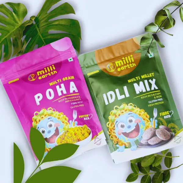 Milli_Eartth_Gluten-Free_Multi-Grain_Poha_300G_And_Multi_Millet_Idli_Mix_300G_–_High_Protein,_Fiber-Rich,_Low_Glycemic_Breakfast_–_Wholesome_Millet-Based_Instant_Mix_Combo