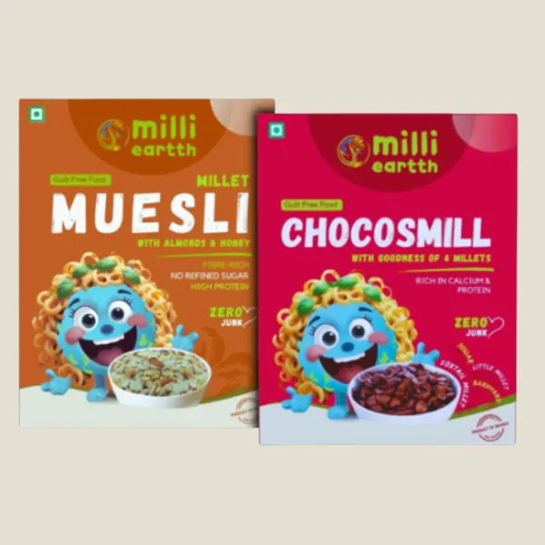 Milli_Eartth_Crunchy_Combo_–_Millet_Chocos_300G_&_Millet_Muesli_With_Almond_And_Honey_350G_–_High-Fiber,_Clean_Breakfast_With_Quinoa_&_Millets_–_No_Maida,_Palm_Oil_Or_Refined_Sugar