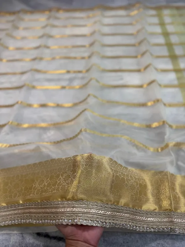 Off_White__And__Golden_Silk_Saree_For_Women