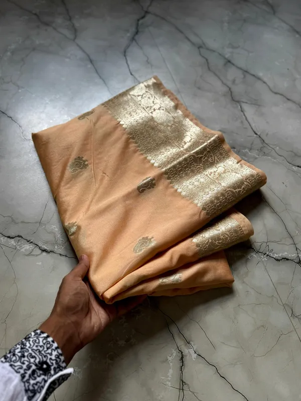 Peach_Georgette_Saree_For_Women