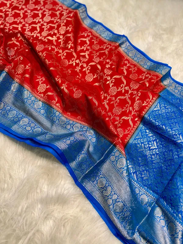 Red__And__Blue_Silk_Saree_For_Women
