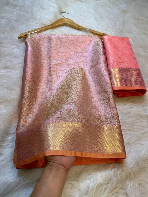 Peach_Tissue_Saree_For_Women