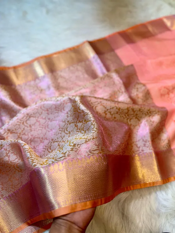 Peach_Tissue_Saree_For_Women