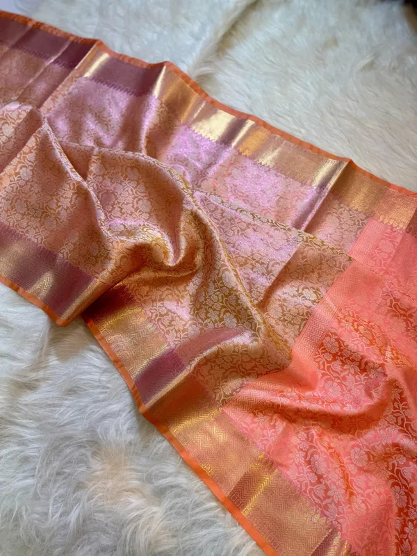 Peach_Tissue_Saree_For_Women