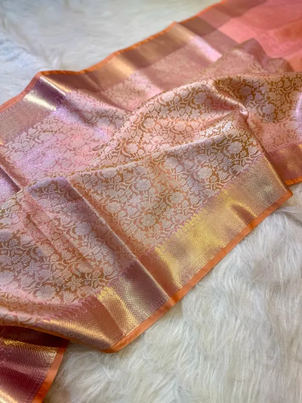 Peach_Tissue_Saree_For_Women
