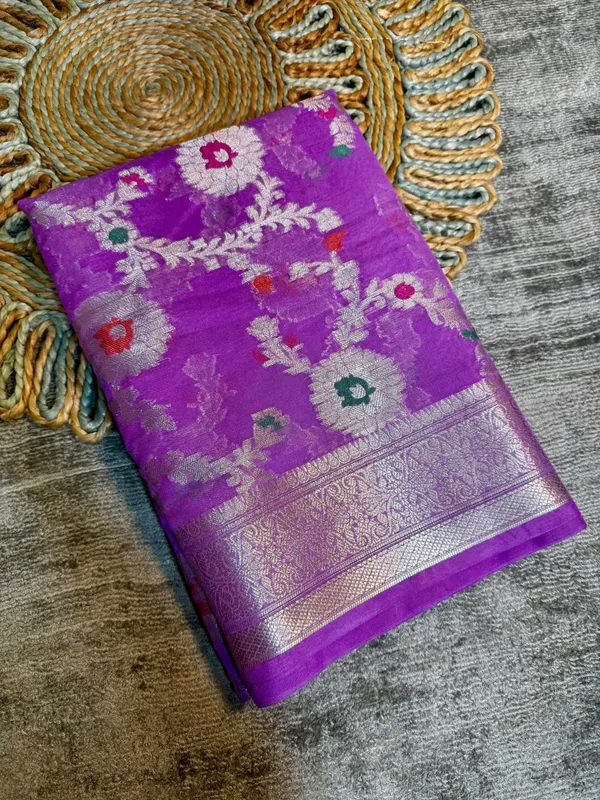 Purple_Georgette_Saree_For_Women