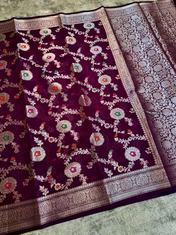 Purple_Georgette_Saree_For_Women