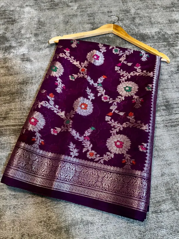 Purple_Georgette_Saree_For_Women