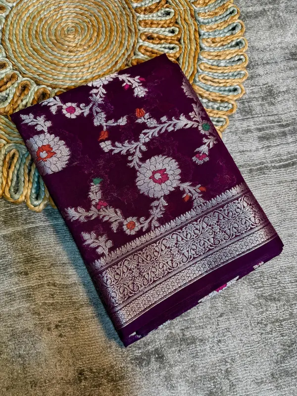 Purple_Georgette_Saree_For_Women