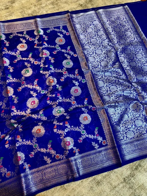 Blue_Georgette_Saree_For_Women