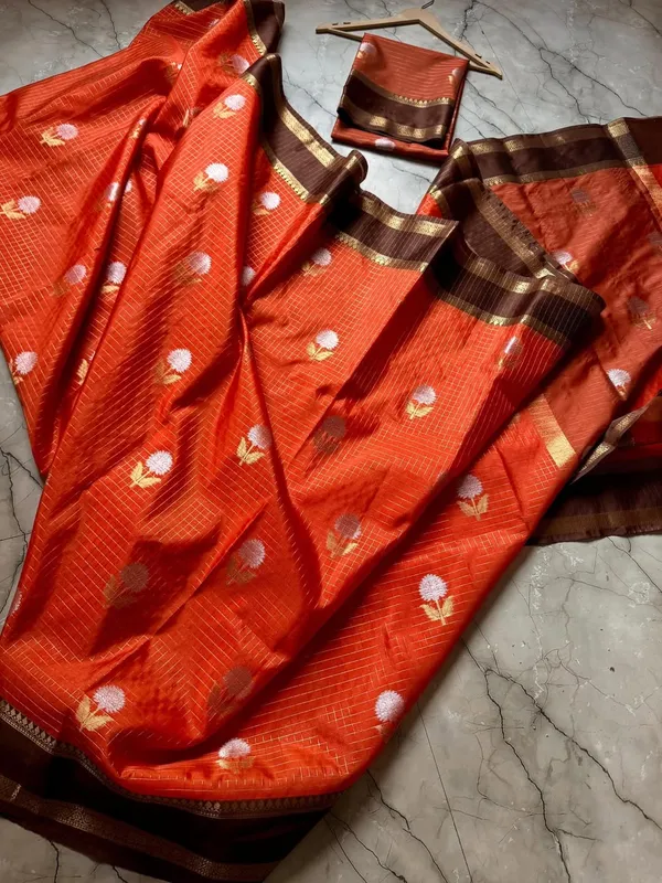 Orange_Silk_Saree_For_Women