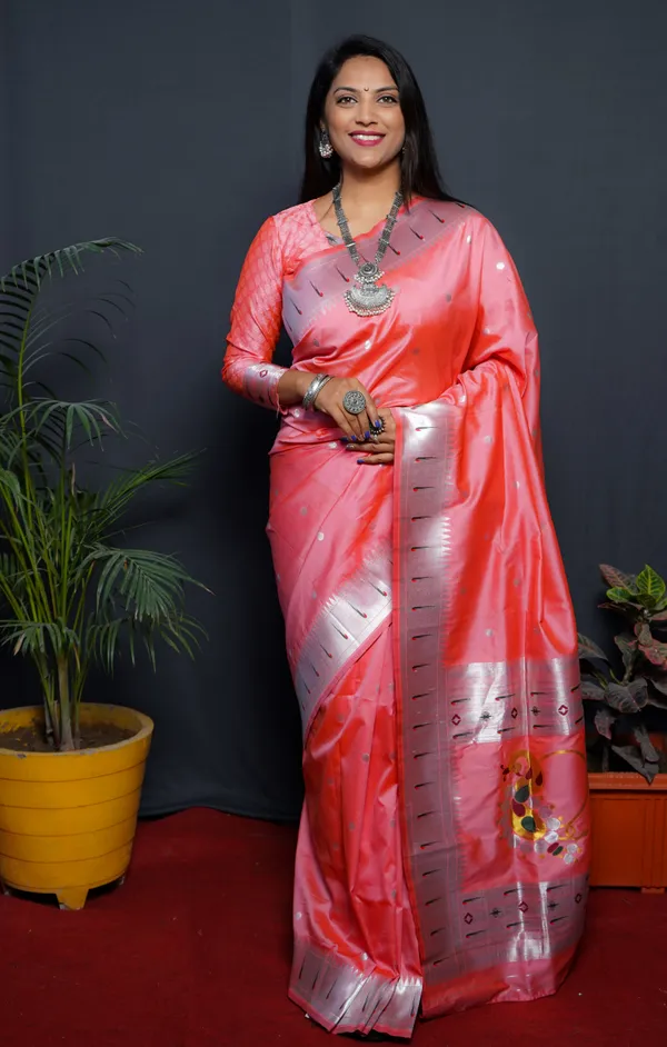 Peach_Silk_Saree_For_Women