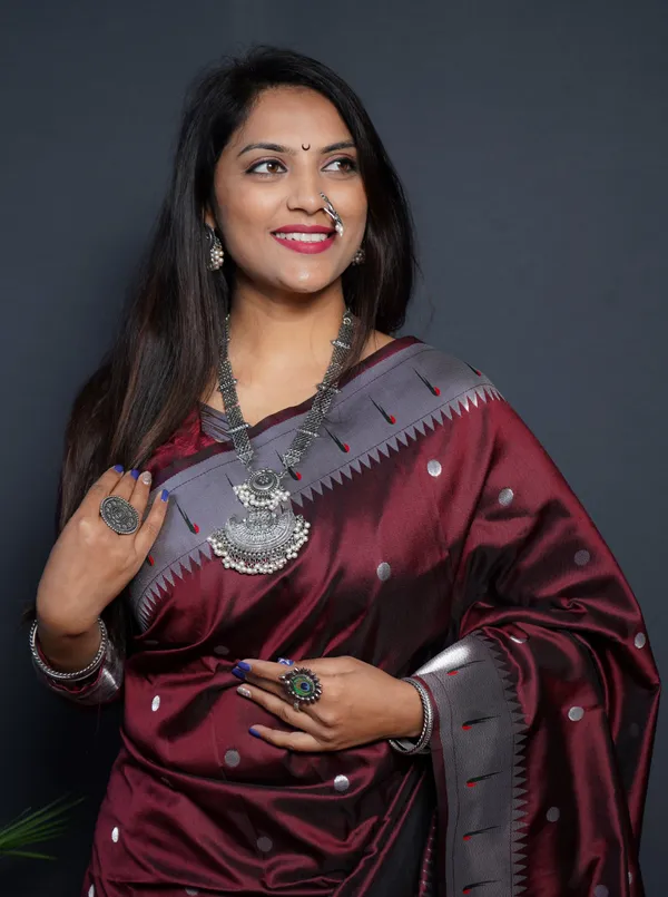 Maroon_Silk_Saree_For_Women