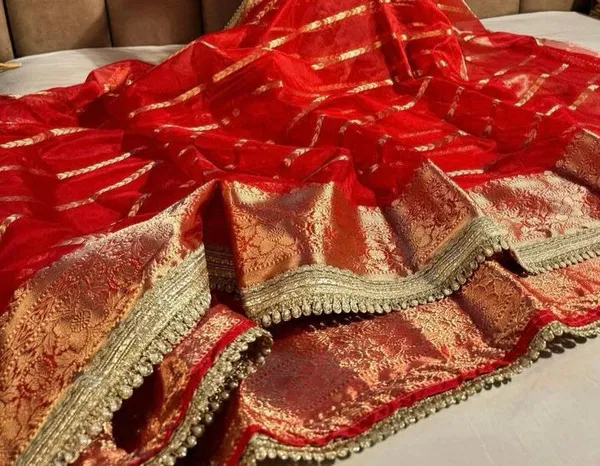 Banarasi_Organza_Silk_Saree_with_Zari_Strip_For_Women