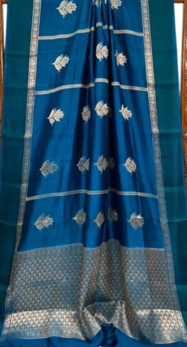 Teal_Blue_Silk_Saree_For_Women