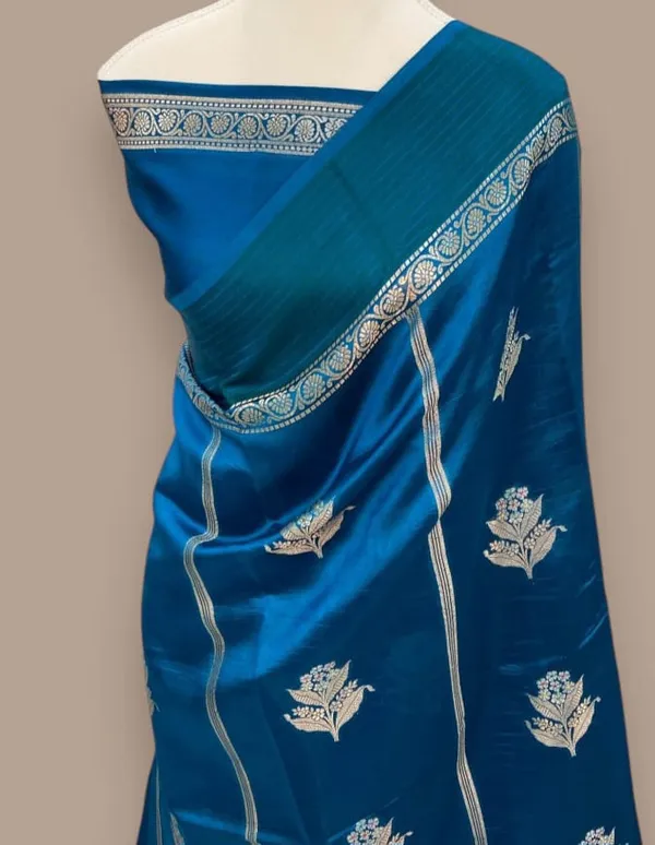 Teal_Blue_Silk_Saree_For_Women
