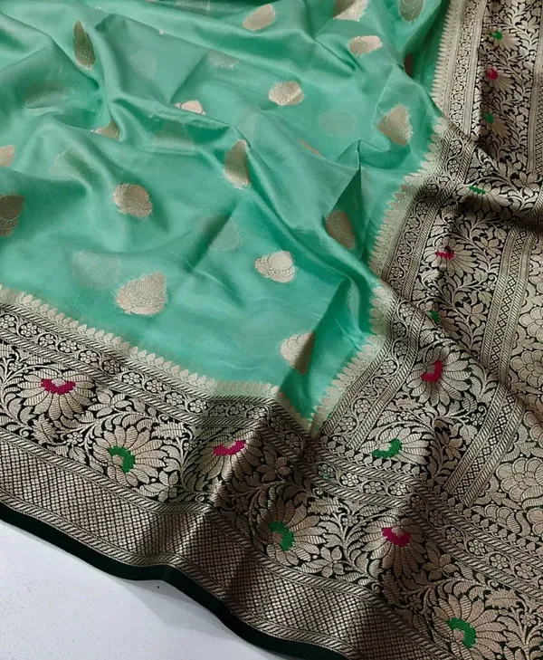 Ocean_Green_Georgette_Saree_For_Women