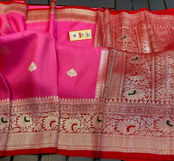Pink_Semi_Katan_Saree_For_Women