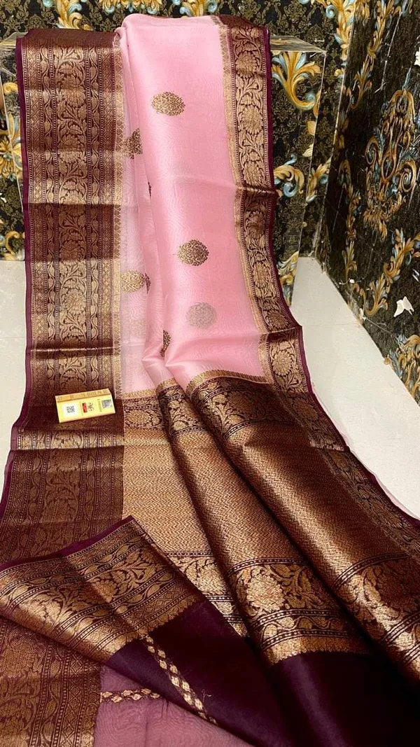 Pink_Organza_Silk_Saree_For_Women