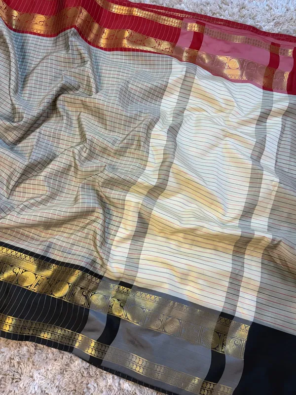Ganga_Jamuna_check_Silk_Saree_For_Women