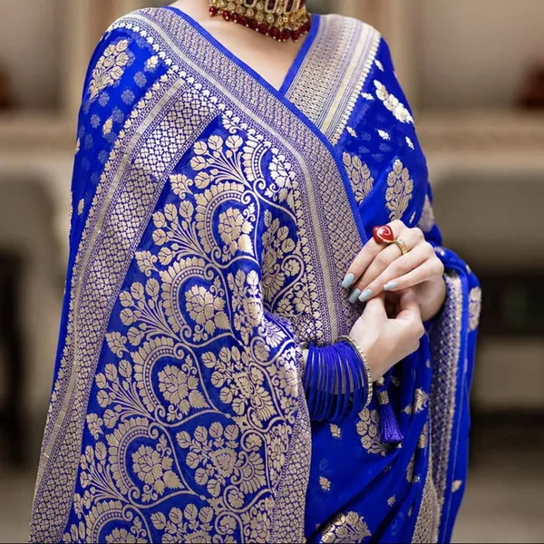 Blue_Georgette_Saree_For_Women
