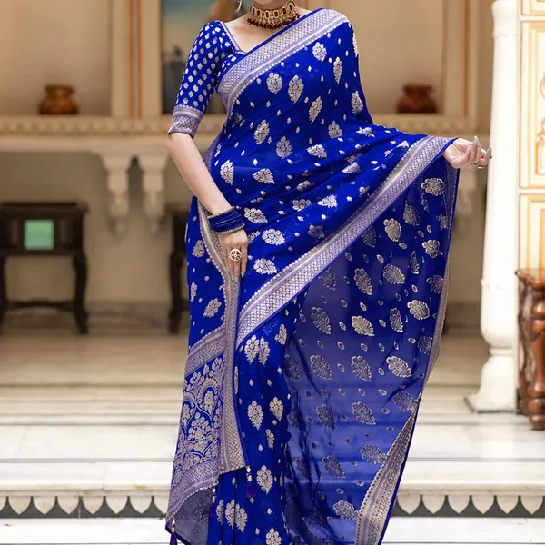 Blue_Georgette_Saree_For_Women