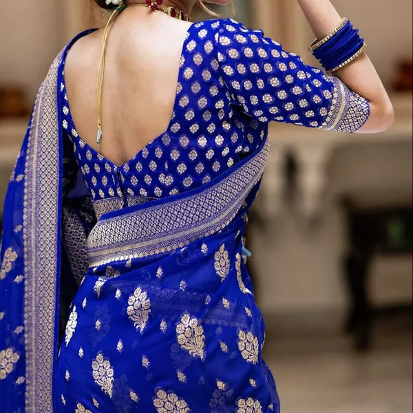 Blue_Georgette_Saree_For_Women