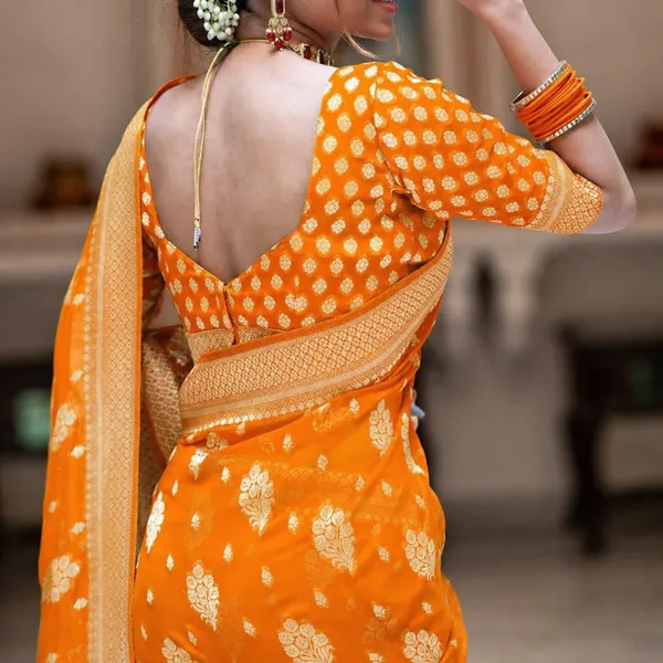 Orange_Georgette_Saree_For_Women