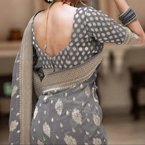 Grey_Georgette_Saree_For_Women
