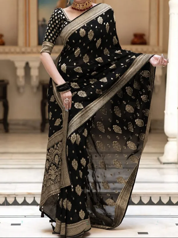 Black_Georgette_Saree_For_Women