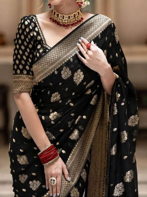 Black_Georgette_Saree_For_Women